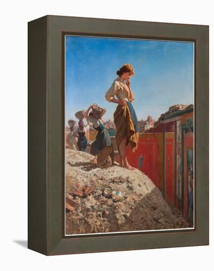 The Excavations at Pompeii, Italy, 19Th Century (Painting)-Filippo Palizzi-Framed Premier Image Canvas