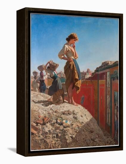 The Excavations at Pompeii, Italy, 19Th Century (Painting)-Filippo Palizzi-Framed Premier Image Canvas