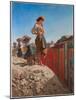 The Excavations at Pompeii, Italy, 19Th Century (Painting)-Filippo Palizzi-Mounted Giclee Print
