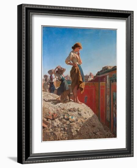 The Excavations at Pompeii, Italy, 19Th Century (Painting)-Filippo Palizzi-Framed Giclee Print