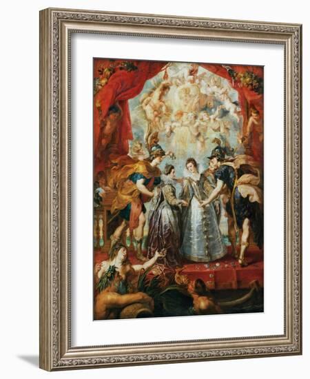 The Exchange of the Princesses at the Spanish Border-Peter Paul Rubens-Framed Giclee Print