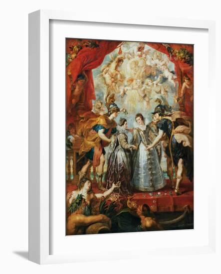 The Exchange of the Princesses at the Spanish Border-Peter Paul Rubens-Framed Giclee Print