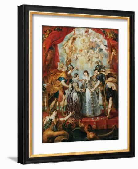 The Exchange of the Princesses at the Spanish Border-Peter Paul Rubens-Framed Giclee Print