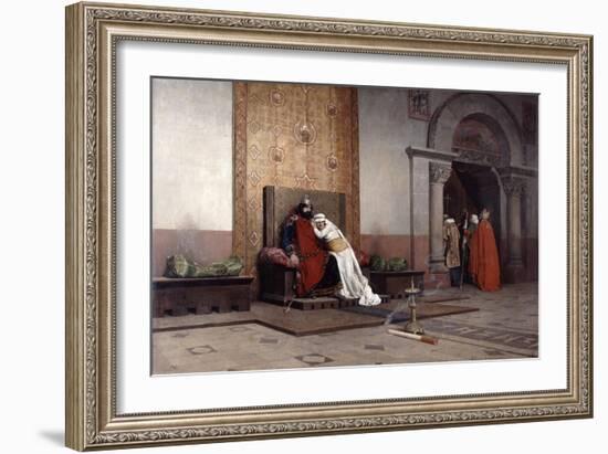 The Excommunication of Robert the Pious, 1875-Jean-Paul Laurens-Framed Giclee Print