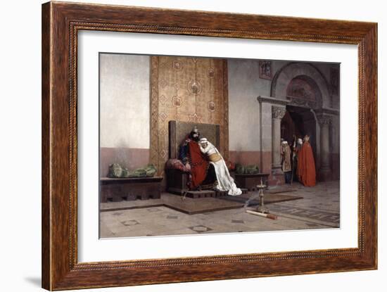 The Excommunication of Robert the Pious, 1875-Jean-Paul Laurens-Framed Giclee Print