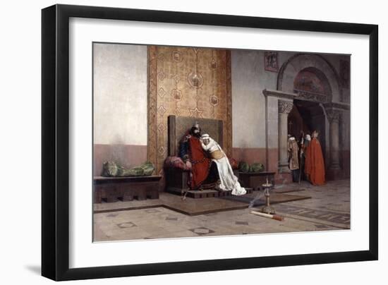 The Excommunication of Robert the Pious, 1875-Jean-Paul Laurens-Framed Giclee Print