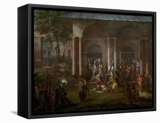 The Execution of a Minister During the Patrona Halil Rebellion, 1737-Jean-Baptiste Vanmour-Framed Premier Image Canvas