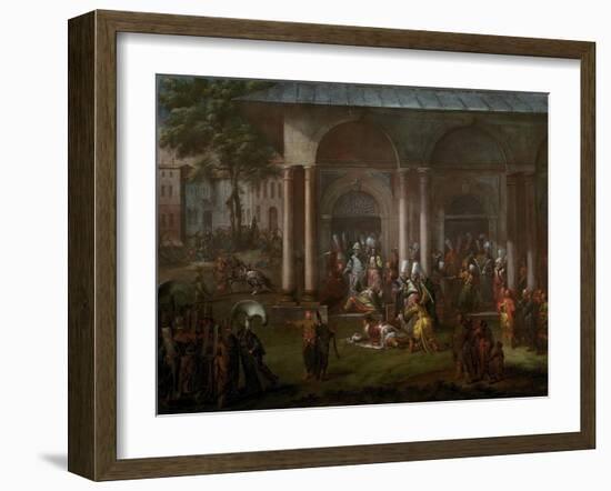 The Execution of a Minister During the Patrona Halil Rebellion, 1737-Jean-Baptiste Vanmour-Framed Giclee Print