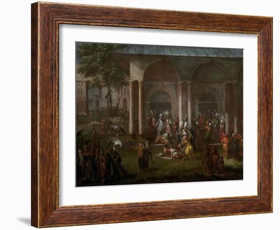 The Execution of a Minister During the Patrona Halil Rebellion, 1737-Jean-Baptiste Vanmour-Framed Giclee Print