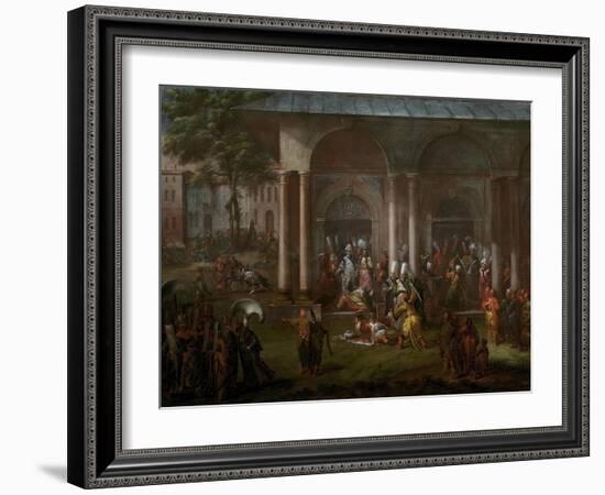 The Execution of a Minister During the Patrona Halil Rebellion, 1737-Jean-Baptiste Vanmour-Framed Giclee Print