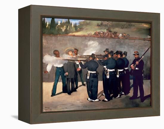 The Execution of Emperor Maximilian. 1867-1868 (Oil on Canvas)-Edouard Manet-Framed Premier Image Canvas