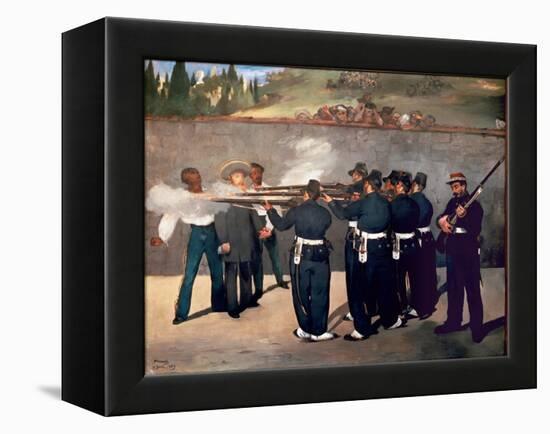 The Execution of Emperor Maximilian. 1867-1868 (Oil on Canvas)-Edouard Manet-Framed Premier Image Canvas