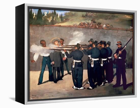 The Execution of Emperor Maximilian. 1867-1868 (Oil on Canvas)-Edouard Manet-Framed Premier Image Canvas