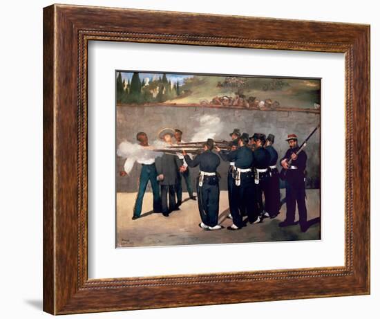 The Execution of Emperor Maximilian. 1867-1868 (Oil on Canvas)-Edouard Manet-Framed Giclee Print