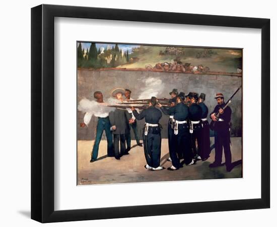 The Execution of Emperor Maximilian. 1867-1868 (Oil on Canvas)-Edouard Manet-Framed Giclee Print