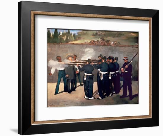 The Execution of Emperor Maximilian. 1867-1868 (Oil on Canvas)-Edouard Manet-Framed Giclee Print