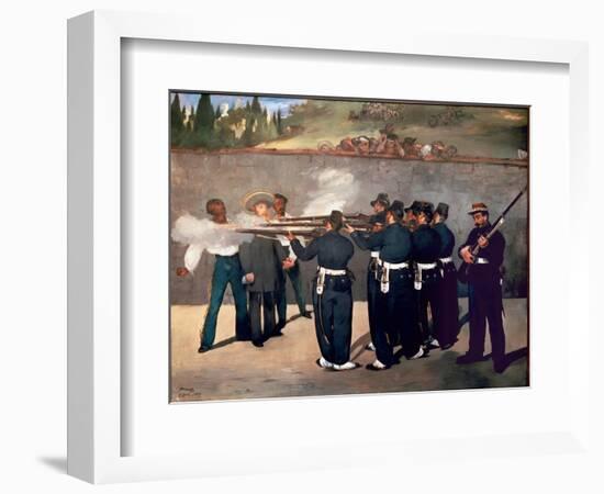 The Execution of Emperor Maximilian. 1867-1868 (Oil on Canvas)-Edouard Manet-Framed Giclee Print