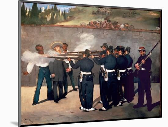 The Execution of Emperor Maximilian. 1867-1868 (Oil on Canvas)-Edouard Manet-Mounted Giclee Print