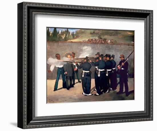 The Execution of Emperor Maximilian. 1867-1868 (Oil on Canvas)-Edouard Manet-Framed Giclee Print