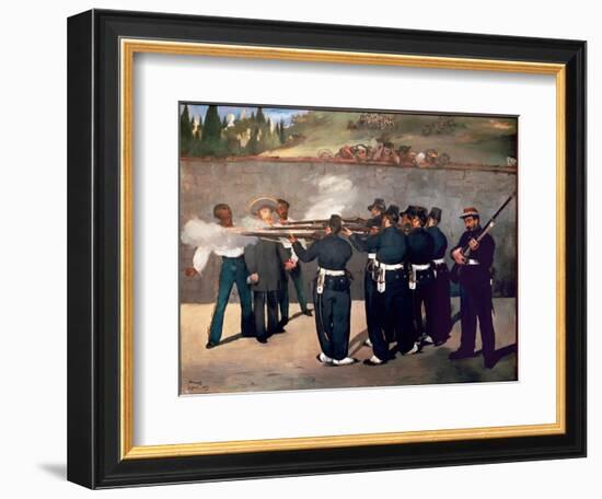 The Execution of Emperor Maximilian. 1867-1868 (Oil on Canvas)-Edouard Manet-Framed Giclee Print