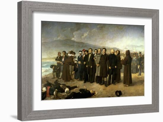 The Execution of General Torrigo, 1888-Antonio Gisbert-Framed Giclee Print