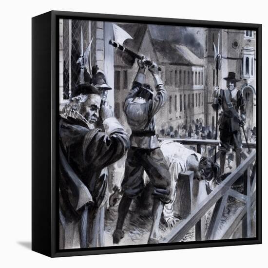 The Execution of King Charles I in Whitehall, 30th January 1649, 1979-Andrew Howat-Framed Premier Image Canvas