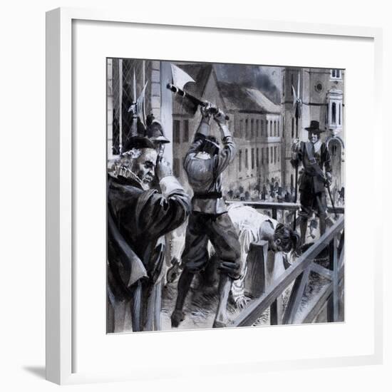 The Execution of King Charles I in Whitehall, 30th January 1649, 1979-Andrew Howat-Framed Giclee Print