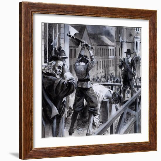 The Execution of King Charles I in Whitehall, 30th January 1649, 1979-Andrew Howat-Framed Giclee Print