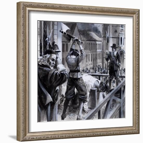 The Execution of King Charles I in Whitehall, 30th January 1649, 1979-Andrew Howat-Framed Giclee Print