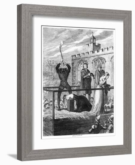 The Execution of Lady Jane Grey, 1554-George Cruikshank-Framed Giclee Print