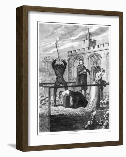 The Execution of Lady Jane Grey, 1554-George Cruikshank-Framed Giclee Print