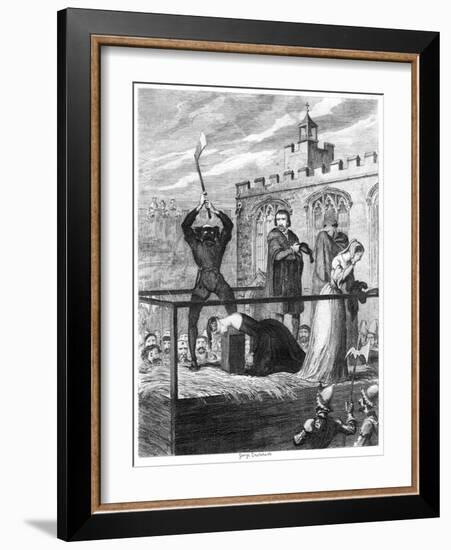 The Execution of Lady Jane Grey, 1554-George Cruikshank-Framed Giclee Print