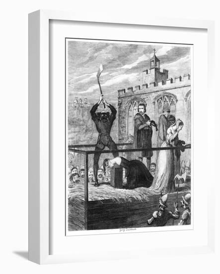 The Execution of Lady Jane Grey, 1554-George Cruikshank-Framed Giclee Print