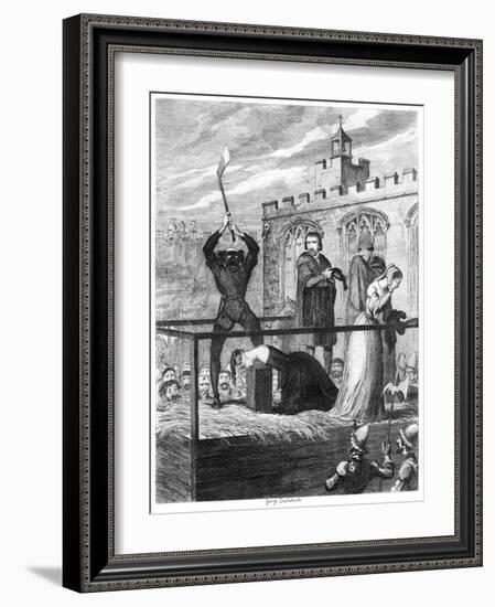 The Execution of Lady Jane Grey, 1554-George Cruikshank-Framed Giclee Print