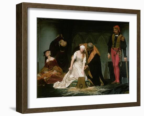 The Execution of Lady Jane Grey, 1833-Hippolyte Delaroche-Framed Giclee Print