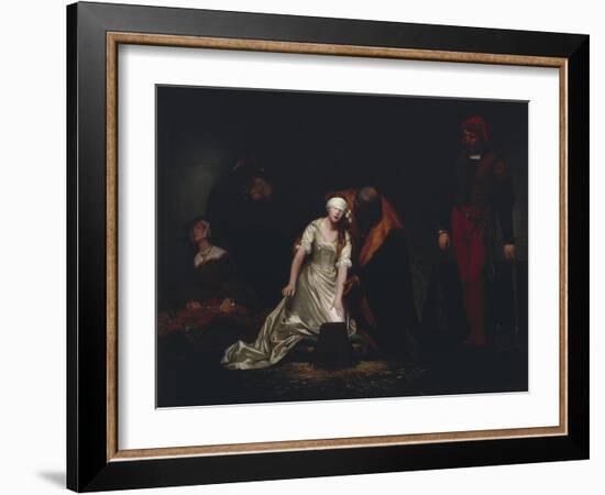 The Execution of Lady Jane Grey, 1834-Paul Delaroche-Framed Giclee Print