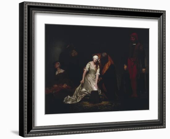 The Execution of Lady Jane Grey, 1834-Paul Delaroche-Framed Giclee Print