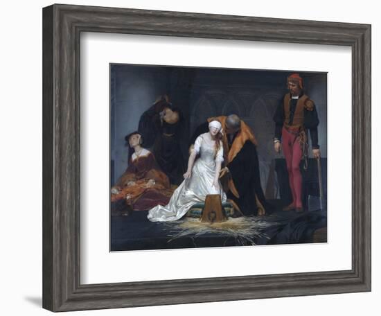 The Execution of Lady Jane Grey in the Tower of London in the Year 1554-Paul Delaroche-Framed Giclee Print