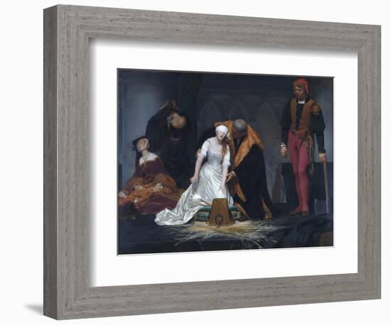 The Execution of Lady Jane Grey in the Tower of London in the Year 1554-Paul Delaroche-Framed Giclee Print