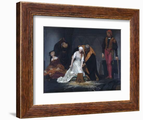 The Execution of Lady Jane Grey in the Tower of London in the Year 1554-Paul Delaroche-Framed Giclee Print