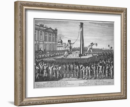 The Execution of Louis XVI, January 21 1793-null-Framed Giclee Print