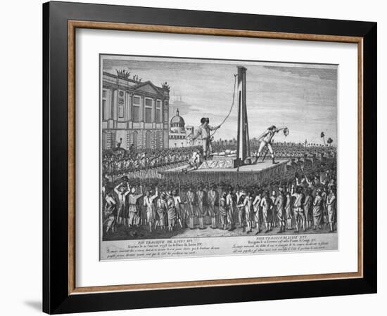 The Execution of Louis XVI, January 21 1793-null-Framed Giclee Print