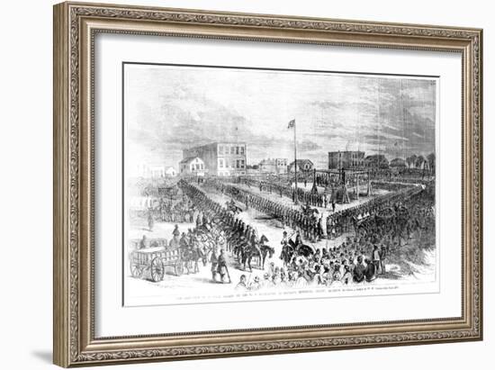 The Execution of Sioux Indians by the Us Authorities at Mankato, Minnesota on Friday 26th…-American School-Framed Giclee Print