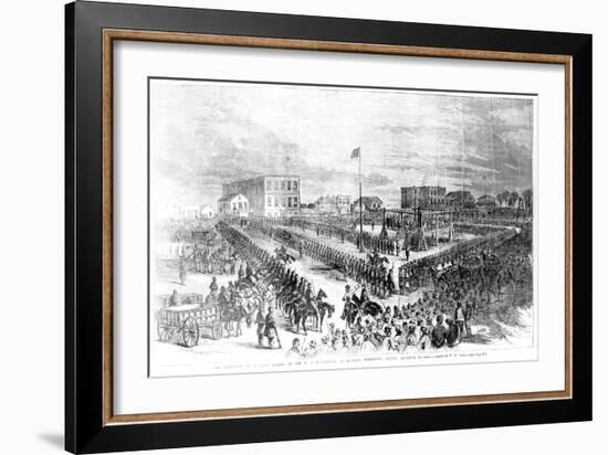 The Execution of Sioux Indians by the Us Authorities at Mankato, Minnesota on Friday 26th…-American School-Framed Giclee Print