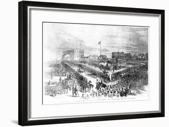 The Execution of Sioux Indians by the Us Authorities at Mankato, Minnesota on Friday 26th…-American School-Framed Giclee Print