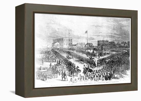 The Execution of Sioux Indians by the Us Authorities at Mankato, Minnesota on Friday 26th…-American School-Framed Premier Image Canvas