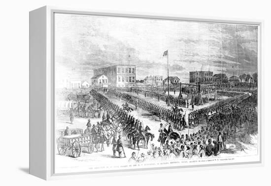 The Execution of Sioux Indians by the Us Authorities at Mankato, Minnesota on Friday 26th…-American School-Framed Premier Image Canvas