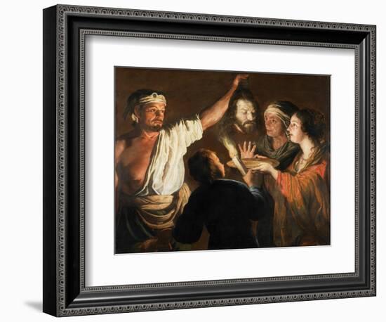 The Executioner with the Head of St. John the Baptist (Oil on Canvas)-William Dobson-Framed Giclee Print