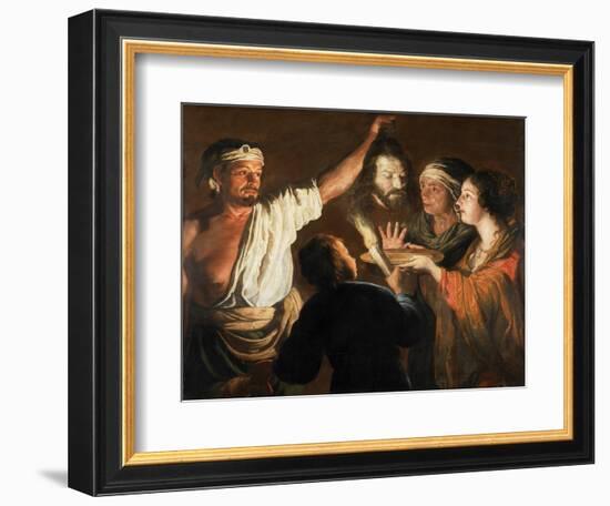 The Executioner with the Head of St. John the Baptist (Oil on Canvas)-William Dobson-Framed Giclee Print