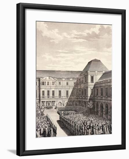 The Executive Welcoming Triumphant Napoleon after Treaty of Campo Formio-null-Framed Giclee Print